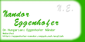 nandor eggenhofer business card